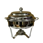  Mira Steels 9 Litres Round Regular Chafing Dish With Stainless Steel Body