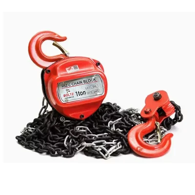 Boltz 1 Ton Single Fall Chain Pulley Block , 6 Meter Standard Lift & 6 mm Load Chain