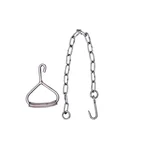 Dystocia Gibbon’s Chain Handle Stainless Steel OB Hook Chain Veterinary Calving Instruments (1 Set)
