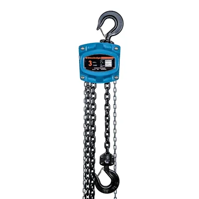 Steeledge 3 Ton Spur Gear Chain Pulley Block with 3 Meter Standard Lift, G80 Alloy Steel Load Chain - 1 Year Warranty