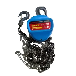 Damar 2 Ton 3 Meter Double Fall Chain Pulley Block With 3 Meter Standard Lift- 6 mm Load Chain Dia