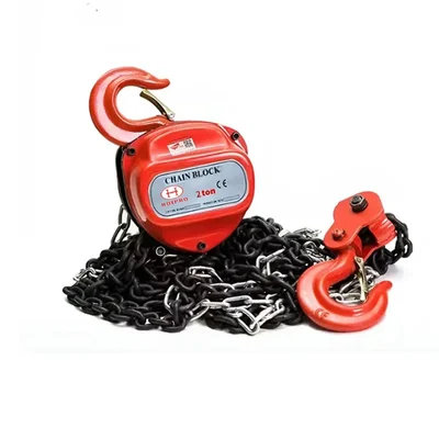 Hoipro 2 Ton Alloy Steel Chain Pulley Block With 3 Meter x 6 mm Dia Load Chain-3 Meter Standard Lift (Double Fall)