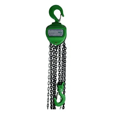 Turtle 3 Ton Chain Pulley Block With 12 Meter Standard Lifting Height, 8 mm Load Chain, Double Fall