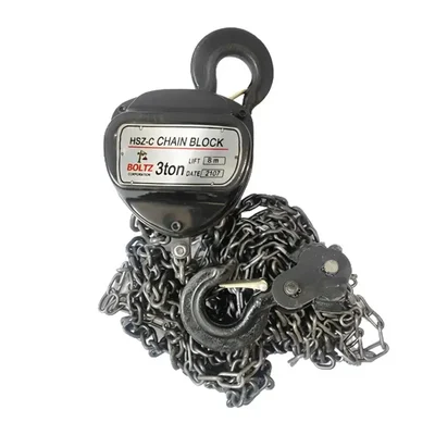 Boltz 3 ton Chain Pulley Block- 8 Meter Lifting Height & 8 mm Load Chain- Double Fall 