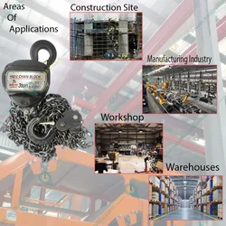 Boltz 3 ton Chain Pulley Block- 8 Meter Lifting Height & 8 mm Load Chain- Double Fall 