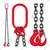 LIFT IT 1.6 Ton Load Capacity 6 mm Double Leg G80 Chain Sling With Hook, Masterlink & Chain Connector(Size-2 Meter)