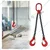 LIFT IT 1.6 Ton Load Capacity 6 mm Double Leg G80 Chain Sling With Hook, Masterlink & Chain Connector(Size-2 Meter)
