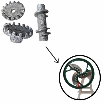 Set of Chall, Inner Chakki And Outer Chakki (Gear Set) For 10 Kg Manual Saag Cutting Machine