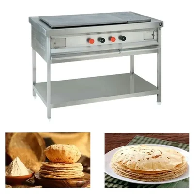 Commercial Stainless Steel Chapati Tawa Bhatti, 1000 Chapatis Per Hour