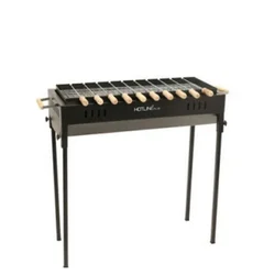 Hotline Plus B15 Charcoal 15 inch Barbeque Grill with 10 Skewers for Home Garden & Outdoor Camping
