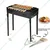 Chefman 24 inch Charcoal Barbeque Grill with 8 Skewers, Tong, Detachable & Adjustable Legs