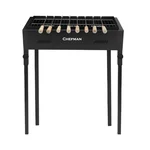 Chefman 24 inch Charcoal Barbeque Grill with 8 Skewers, Tong, Detachable & Adjustable Legs