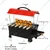 Portable 13 inch Hut Shape Charcoal & Electric Operated Barbeque Grill with 6 Skewers