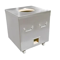 Premium Quality 32 X 32 X 36 Inch Stainless Steel Square Shape Charcoal Tandoor 