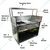 Stainless Steel Chat Counter with Single Burner