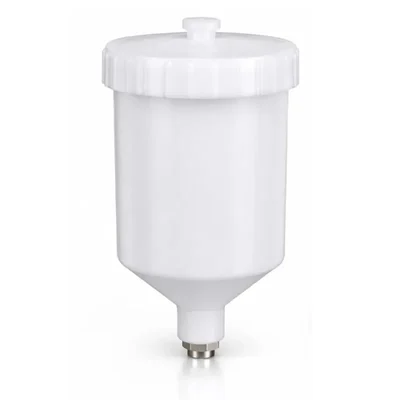 Checkmate 600ml Replacement Paint Sprayer Cup for Gravity Feed Spray Guns, Universal Metal Connection, Model AM-827CUP