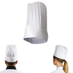90 Pcs, 30 GSM Disposable White Polyster Chef Hats for Kitchen, Restaurant and Hotels