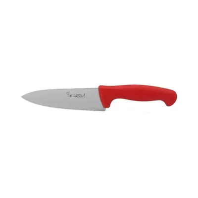 Smart Chef (AS00301-05) Stainless Steel Chef Knife, 10 inch Blade with Normal Red Handle for Chopping, Dicing(Pack-1 pc)