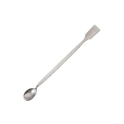 COMETEK (Pack of 6) 10 inch Stainless Steel Laboratory Spatula Chemistry Research Spatula | One Side Spoon One Side Flat