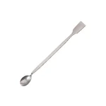 COMETEK (Pack of 6) 10 inch Stainless Steel Laboratory Spatula Chemistry Research Spatula | One Side Spoon One Side Flat
