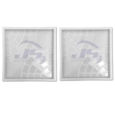 JS DESIGNER Pack Of 2 Chequered Silicone Plastic Tile Mould | 12 x 12 Inches