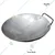 SBWG Commercial 16 Inch Round Iron Kadhai For Hotel/Food Stall Usages