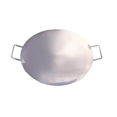Mira Steel 3 mm Round Chinese Tawa Platter With Stainless Steel Body for Catering Purpose(Size-22 inch Dia.)