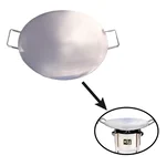 Mira Steel 3 mm Round Chinese Tawa Platter With Stainless Steel Body for Catering Purpose
