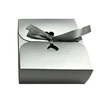 Matt Silver DIY Chocolate Gift Box for Wedding, Diwali Party, Sweets Packaging | Pack of 12