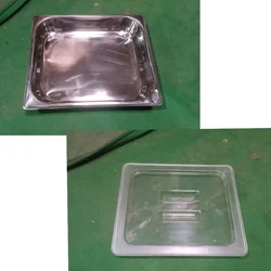 Stainless Steel Chocolate Melting Pan and Transparent Lid Set for ADORMA CM 40 Chocolate Melter Machine