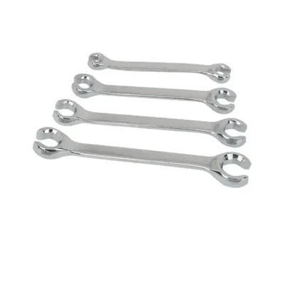 De Neers Chrome Plated Flare Nut Wrench 4 Pcs Set ( 8x10, 11x13, 14x15, 17x19 mm)