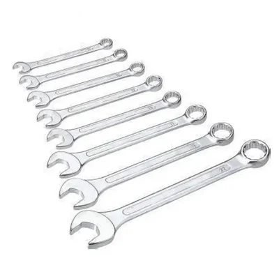Jhalani Chrome Plated Combination Spanners 8 Pcs Set (8,9,10,11,13,14,17,19 mm)