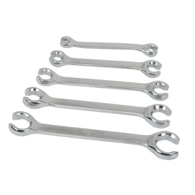 De Neers Chrome Plated Flare Nut Wrench 5 Pcs Set ( 8x10, 11x13, 14x15, 17x19, 21x22 mm)