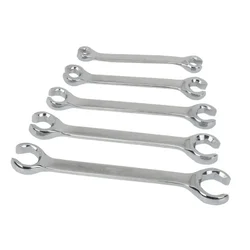 De Neers Chrome Plated Flare Nut Wrench 5 Pcs Set ( 8x10, 11x13, 14x15, 17x19, 21x22 mm)