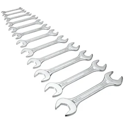 Jhalani Double Open End  Spanner 12 Pcs Set ( 6x7, 8x9, 10x11, 12x13, 14x15, 16x17, 18x19, 20x22, 21x23, 24x27, 25x28, 30x32 mm) (12/12 M)
