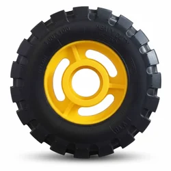 Heavy Duty 400 x 100 MM / 16 x 4 Inch 1000 Kg Load Capacity Rubber Wheel ( C.I + Wheel ) Without Ball Bearing