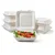 Premium 9x9 inch Bagasse Clamshell Take Out Food Containers for Food Packaging and Takeaway(Pack-25 pcs)
