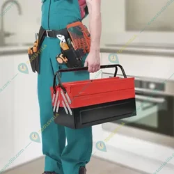 High-Grade Metal Water Resistant Cantilever Tool Storage Box 