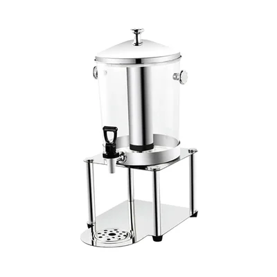 Premium Quality Transparent PC Beverage Barrel Dispenser with Stainless Steel Base