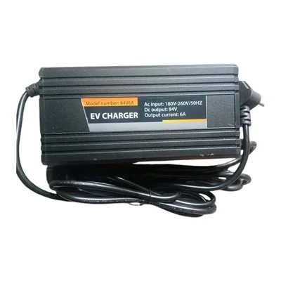 Premium Quality EV Charger 84V 6A 504W Metal Body 3-Pin Fast Lithium Battery Charger