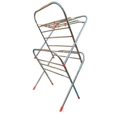 Heavy Duty Full Bend Cloth Drying Stand,Stainless Steel Body, 5 x 3 Feet (Height x Width)