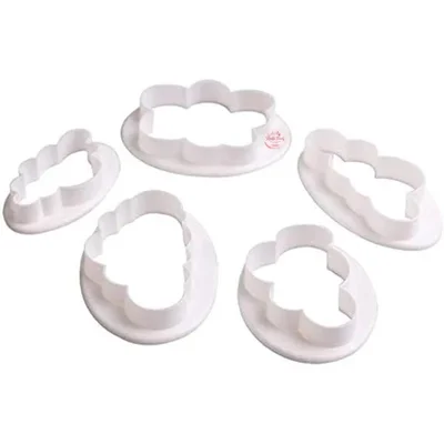 RINKLE TRENDZ Plastic Cloud Cutter Set for Fondant, Sugar Cake Decoration & Baking Clay Art