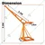 Harshyam Techno 500 kg Capacity 360° Mini Crane with Electric Clutch Winch, 3 HP Motor With 40 Meter 8 mm Wire Rope