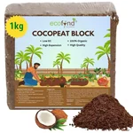 Ecofynd CBRK-01 1Kg Cocopeat Block for Home Garden, Terrace, Natural & Eco-Friendly Coconut Coir
