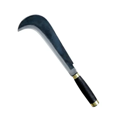 Heavy Duty Coconut Cutting Knife with High Carbon Steel Curved Blade & Heavy Duty Handle for Hard Shell Opening