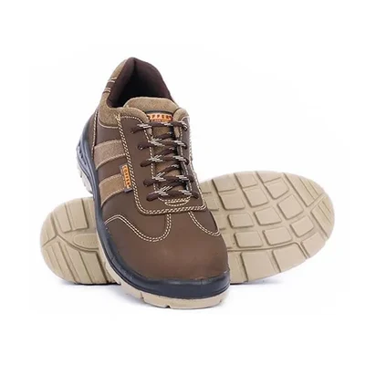 Coffer Safety 1118 Men's Brown Steel Toe Safety Shoes, ISI Marked Industrial Safety Footwear(Size-6)