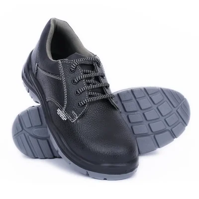Coffer Safety 1157 Steel Toe Safety Shoe, Leather Upper, PU Sole, Heat, Water & Acid Resistant, Anti-Static(Size-6)