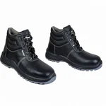 Coffer Safety M1013 Hi-Ankle Safety Shoe, ISI Marked & Dual Density PU Sole Black