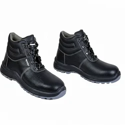 Coffer Safety M1013 Hi-Ankle Safety Shoe, ISI Marked & Dual Density PU Sole Black(Size-5)