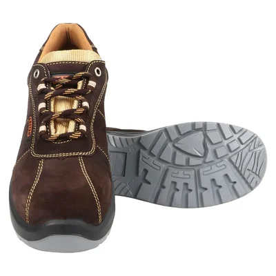 Coffer Safety M1025 Airport Friendly Safety Shoe, 100% Metal Free, 200J Composite Toe Cap, Brown(Size-7)